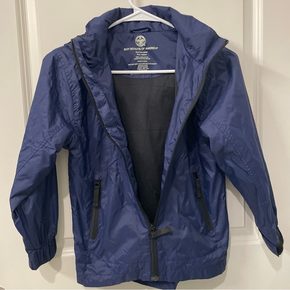 Boy Scouts of America Cub Wind Tech Hooded Windbreaker Jacket Size Youth Medium
